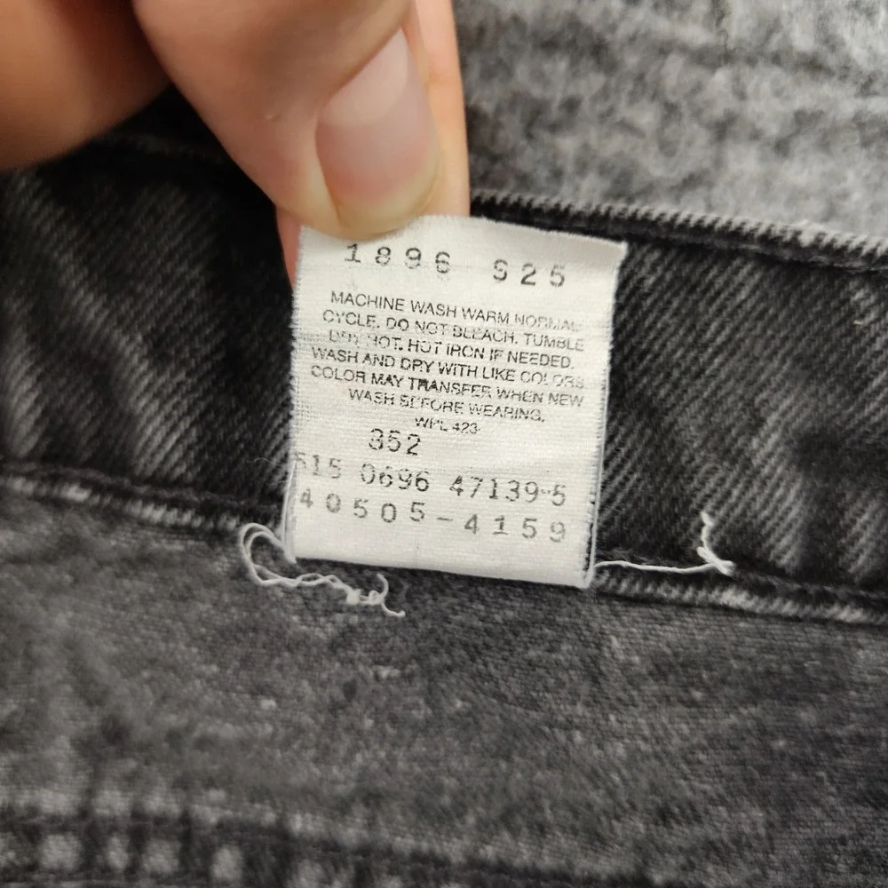 VTG Levis 505 Orange Tab Jeans Mens 36x34 Black Denim Straight Leg USA *Flaw